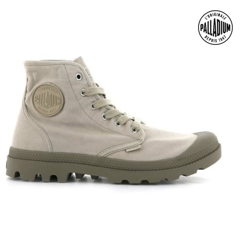 Palladium Pampa Hi Men's Boots Light Grey | UK W940-FYX